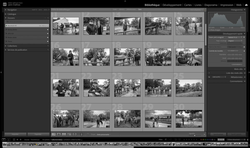 Atelier lightroom monochrome